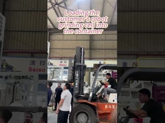 Carregando a célula de moagem do robô do cliente no recipiente