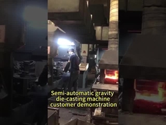 Demonstração de uso da máquina de fundição por gravidade semiautomática - cliente