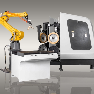 Máquina lustrando robótico do CNC que mói para os torneiras de bronze com o motor 1.5KW deslizante