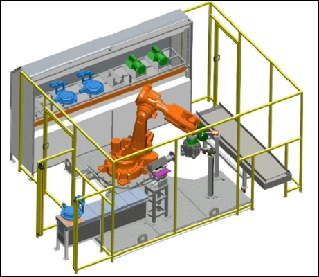 Máquina de polir de trituração por desburo automática para processamento de peças metálicas