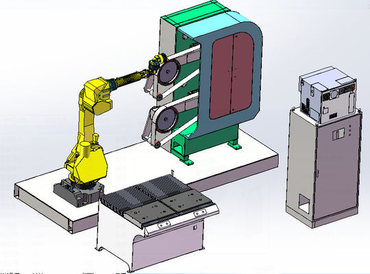 máquina de moedura automática do robô de 6 linhas centrais 380V para de aço inoxidável
