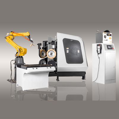 Máquina de polonês do torneira da bacia com o braço robótico de FUNAC